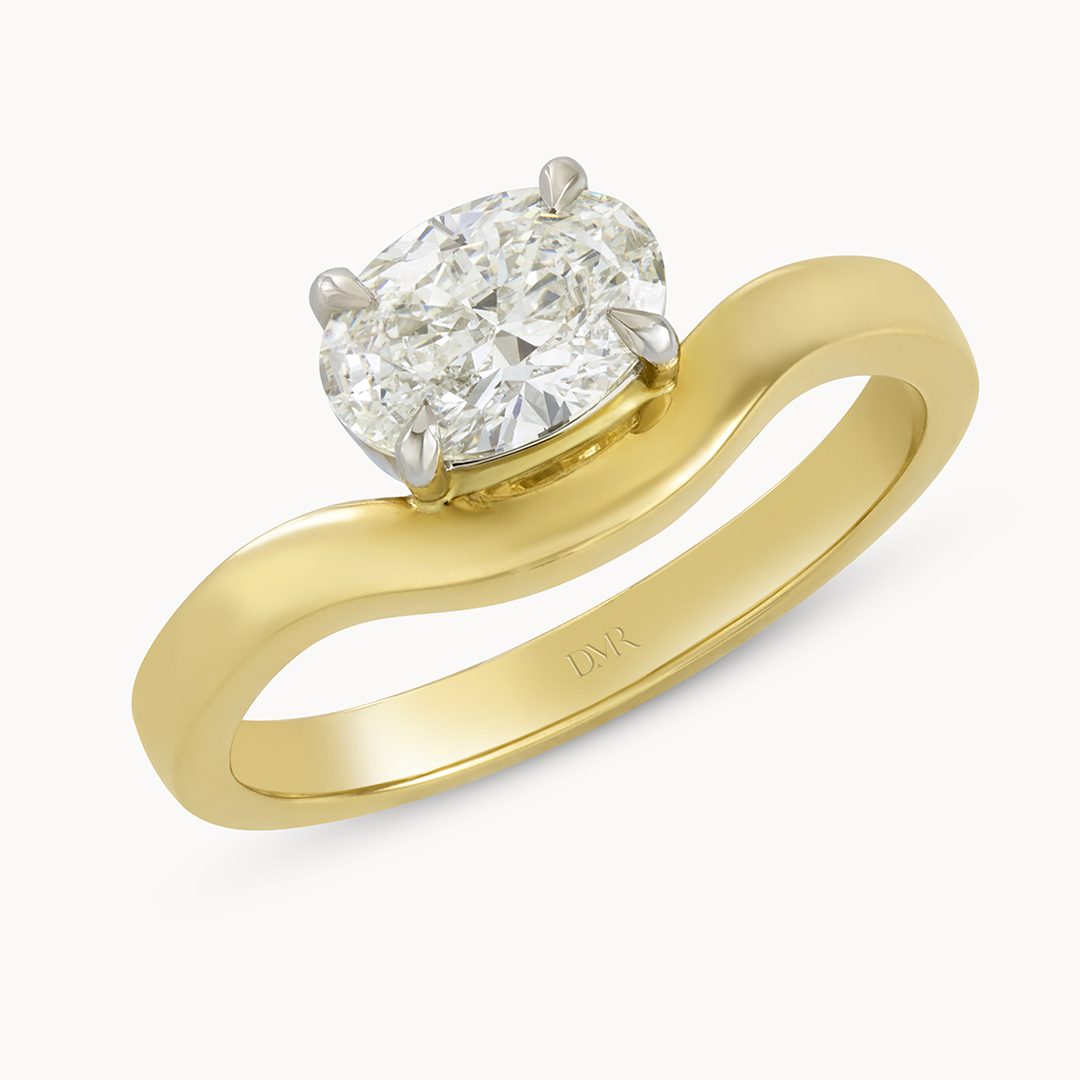 Signature Yellow Gold Oval Cut Diamond Solitaire Ring Signature Yellow Gold Oval Cut Diamond Solitaire Ring