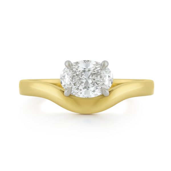 Signature Yellow Gold Oval Cut Diamond Solitaire Ring