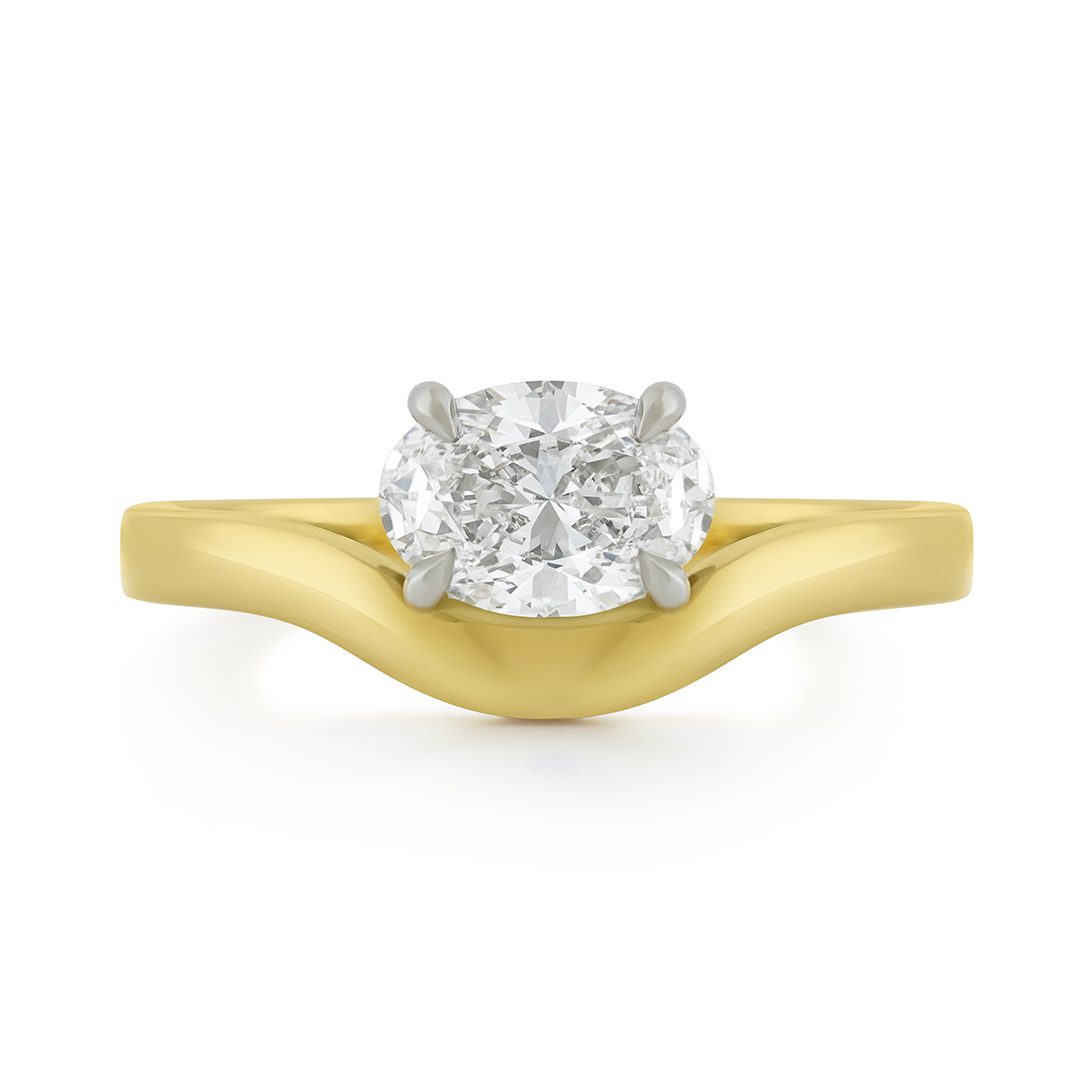 Signature Yellow Gold Oval Cut Diamond Solitaire Ring Signature Yellow Gold Oval Cut Diamond Solitaire Ring