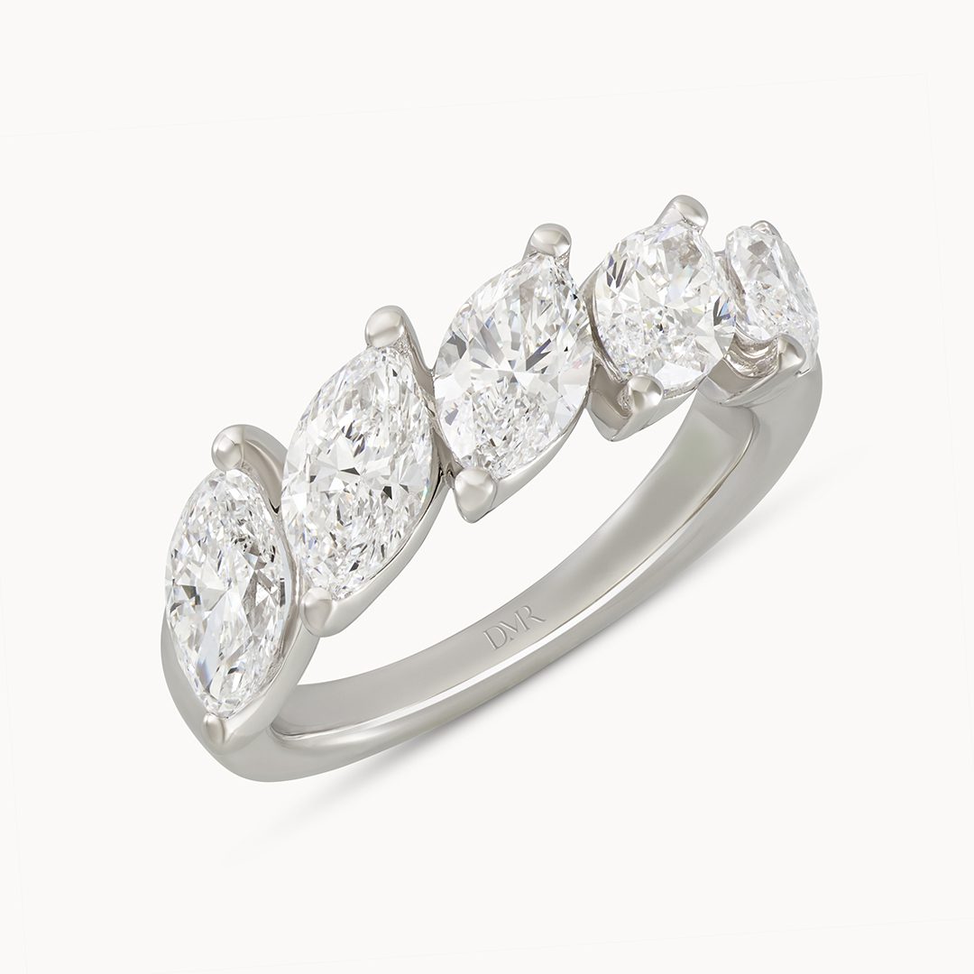 Carat Collection Platinum Marquise Diamond Eternity Ring