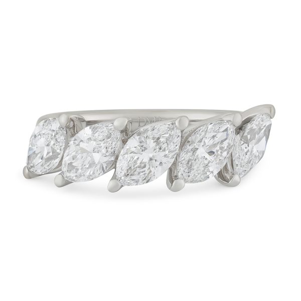 Carat Collection Platinum Marquise Diamond Eternity Ring