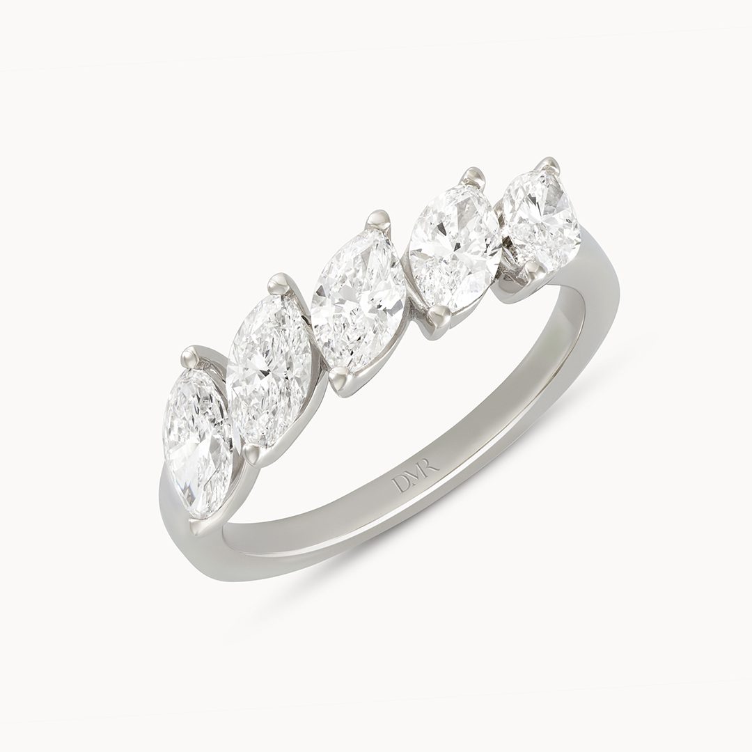 Carat Collection Platinum Marquise Diamond Eternity Ring