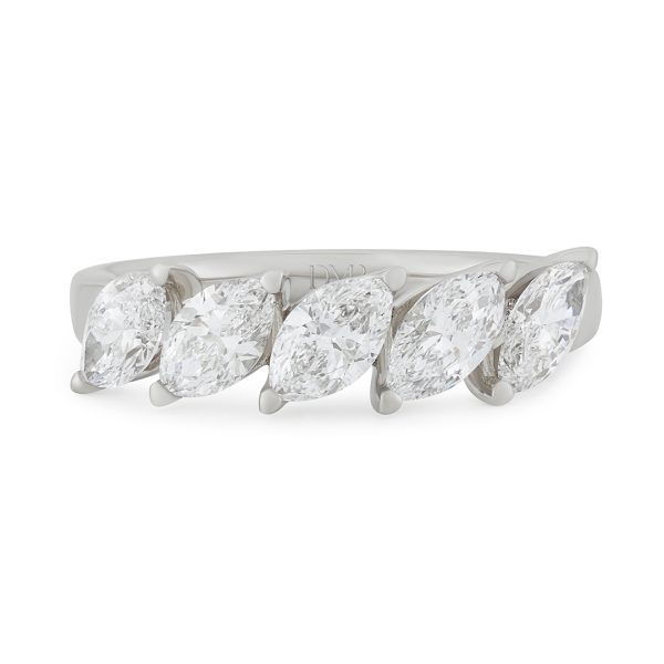 Carat Collection Platinum Marquise Diamond Eternity Ring