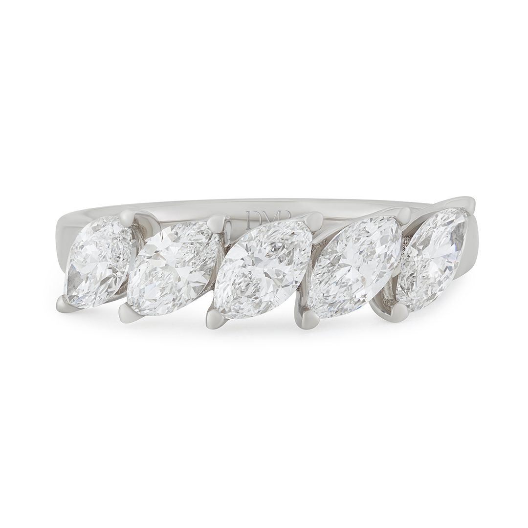 Carat Collection Platinum Marquise Diamond Eternity Ring