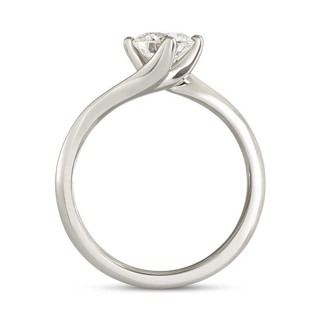 Signature Platinum Round Brilliant Cut Diamond Solitaire Ring Signature Platinum Round Brilliant Cut Diamond Solitaire Ring