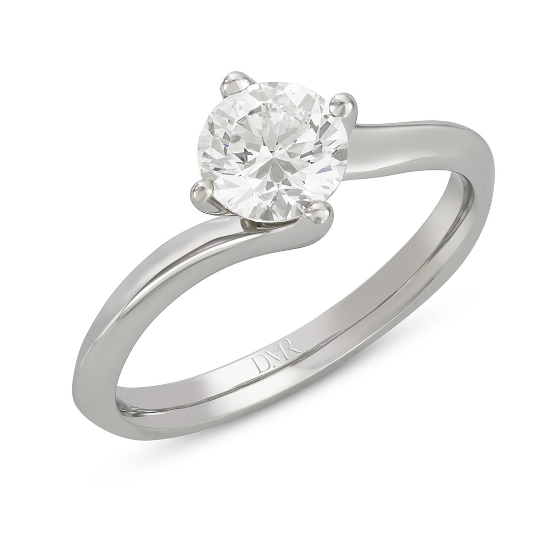 Signature Platinum Round Brilliant Cut Diamond Solitaire Ring Signature Platinum Round Brilliant Cut Diamond Solitaire Ring
