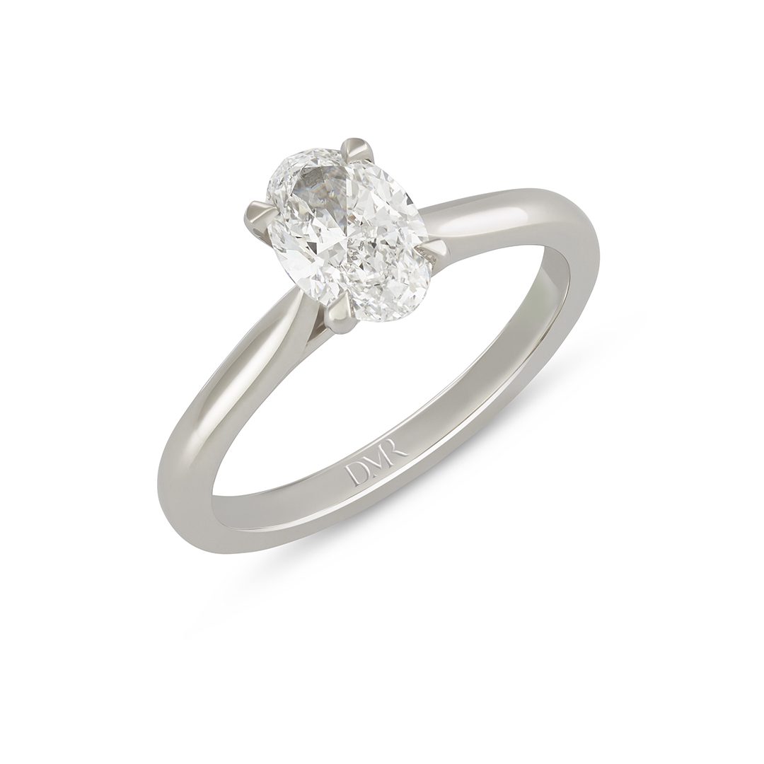 Signature Platinum Oval Cut Diamond Engagement Ring Signature Platinum Oval Cut Diamond Engagement Ring
