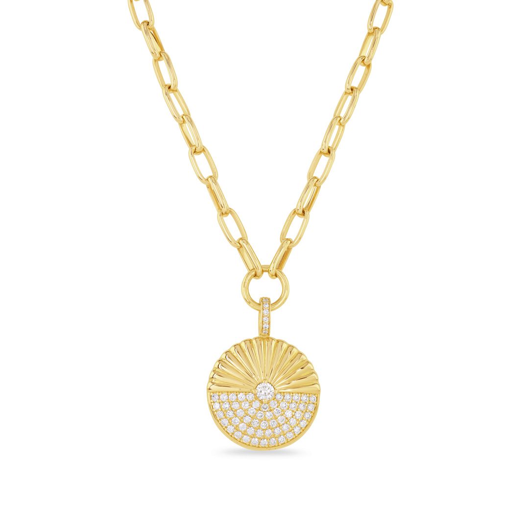 Alba Yellow Gold Link Chain Diamond Pendant Alba Yellow Gold Link Chain Diamond Pendant