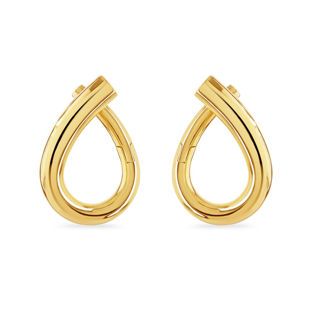 18ct Yellow Gold Hinged Hoop Earrings