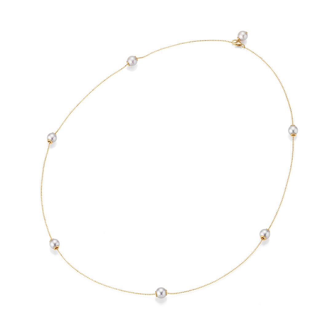 18ct Yellow Gold Akoya Pearl Necklace