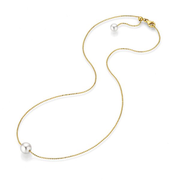 18ct Yellow Gold Akoya Pearl Necklace