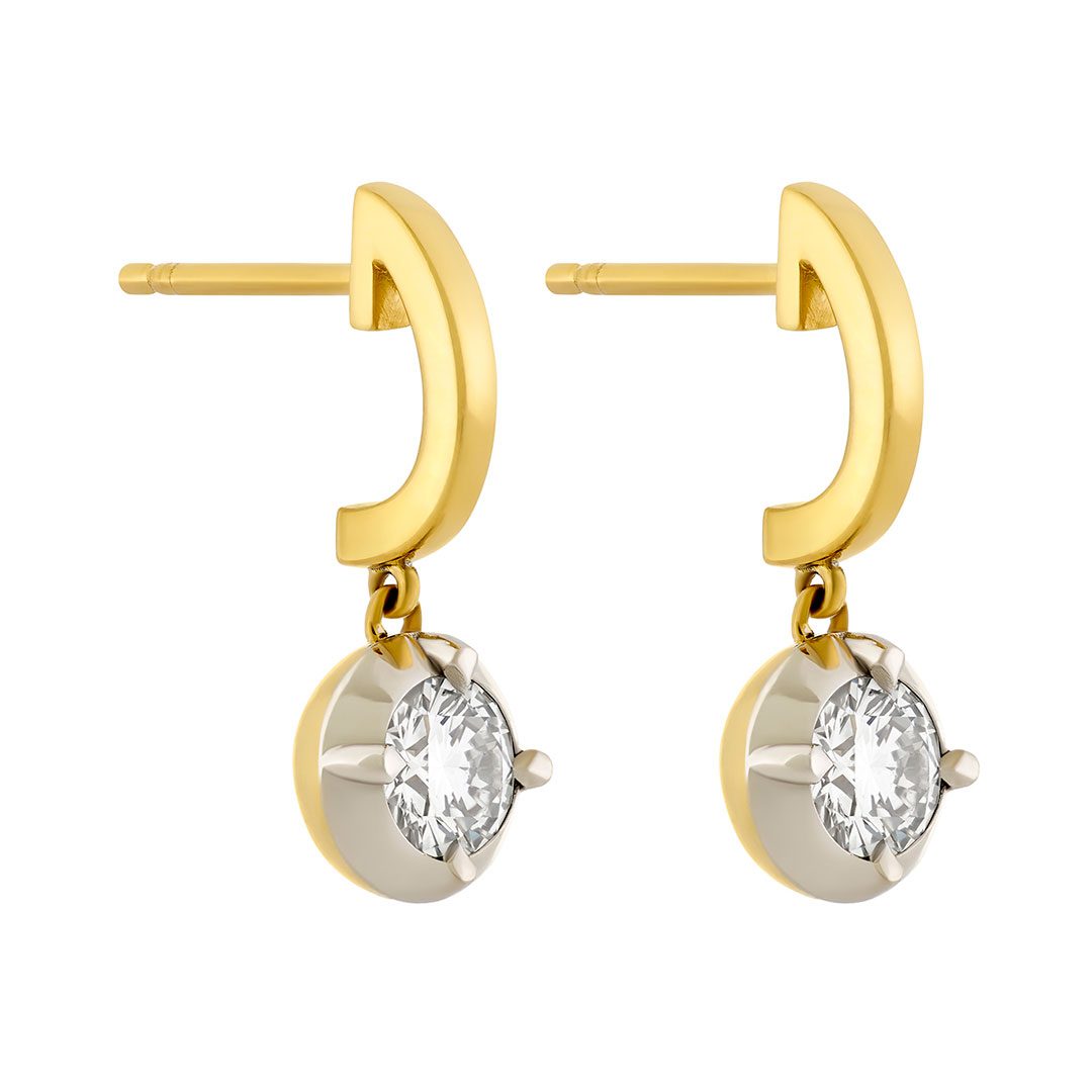 Nova 18ct Yellow Gold Diamond Drop Earrings