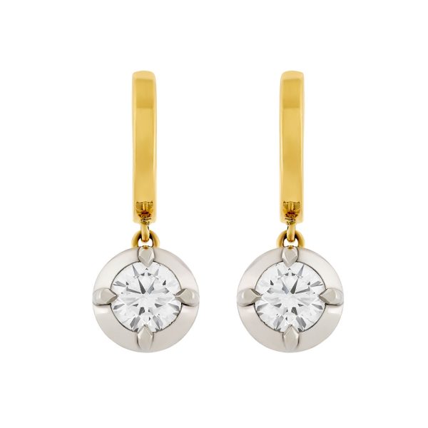 Nova 18ct Yellow Gold Diamond Drop Earrings