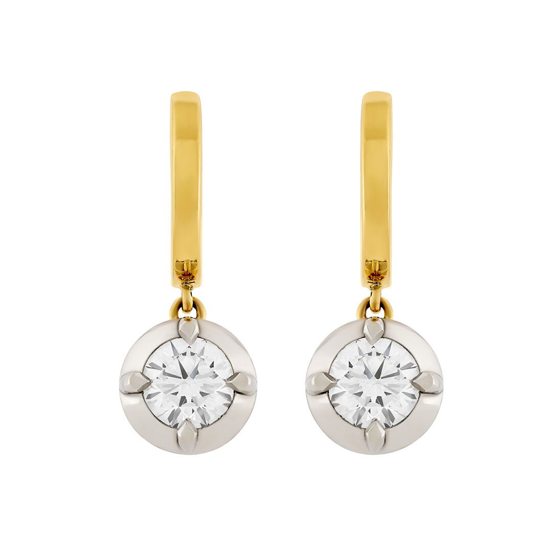 Nova 18ct Yellow Gold Diamond Drop Earrings