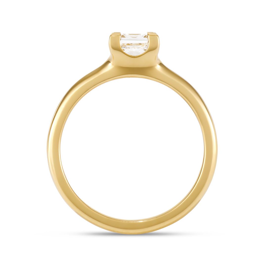 Alina 18ct Yellow Gold Princess Cut Diamond Solitaire Ring