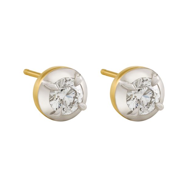 Nova 18ct Yellow Gold Diamond Stud Earrings